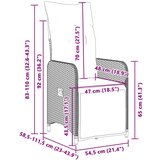 vidaXL 7-dijelni vrtni bistro set od poliratana s jastucima crni | shoptok.hr
