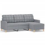 Maison Chic kavč - Sofa - Kanape trosed s stolčkom za noge svetlo siv 180 cm blago, (21727554) Cene
