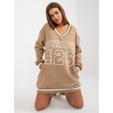 My Red Lips Sweatshirt-EM-BL-776.19-dark beige | shoptok.hr
