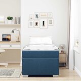  Krevetna konstrukcija s madracem Plava 80 x 200 cm tkanina | shoptok.hr