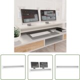 The Living Store Stojalo za zaslon belo 100x24x13 cm iverna plošča - Stojalo Za Zaslon, (21738375) | Shoptok.si