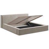 Makamii Tapecirani bračni krevet taupe s prostorom za odlaganje s letvičnim okvirom 140x200 cm Noho - | shoptok.hr