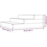 vidaXL visoka greda 78x78x27 cm trdna borovina | Shoptok.si