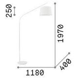 Ideal Lux SVETILKA V OBLIKI LOKA 118/40/197 cm | Shoptok.si