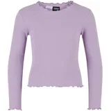 Top 'Girls Short Rib Longsleeve' lila