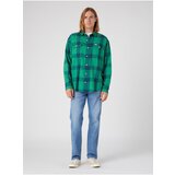 Wrangler Blue-Green Mens Plaid Shirt - Mens | shoptok.hr