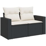 vidaXL 7-dijelni set vrtnih sofa od poliratana s jastucima crni | shoptok.hr
