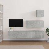 The Living Store Komplet TV omaric 4-delni betonsko siv inženirski les - TV Omarica, (21374522) Cene