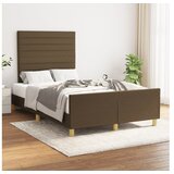  Okvir za krevet s uzglavljem tamnosmeđi 120x200 cm od tkanine | shoptok.hr