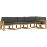 vidaXL Zunanja garnitura za sedenje 6 pcs Bela in antracit Poliester, (5000281474) | Shoptok.si
