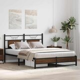  Posteljni okvir brez vzmetnice hrast 137x190 cm inženirski les, (21828984) | Shoptok.si