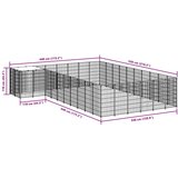  Kavez za pse crni 19,36 m² čelični | shoptok.hr