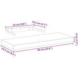  Plutajuće police 2 kom 60x23,5x4 cm od konstruiranog drva | shoptok.hr
