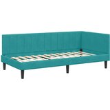  Kutni okvir kreveta Tirkizna 100 cm x 200 cm Baršun | shoptok.hr
