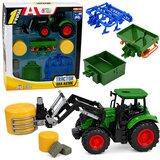  Agricultural Set Tractor with Bale Grabber Agricultural Trailer Hay 1:24 | Shoptok.si