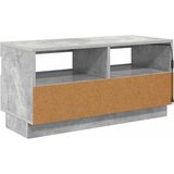 TV ormarić s LED svjetlima siva boja betona 80x35x40 cm | shoptok.hr