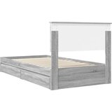  Okvir za krevet s ladicama Siva Sonoma 100 x 200 cm | shoptok.hr