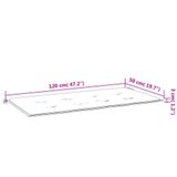  Jastuk za vrtnu klupu uzorak lišća 120x50x3 cm tkanina Oxford | shoptok.hr
