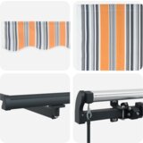 vidaXL Ručno uvlačiva tenda s prugama 350x250 cm | shoptok.hr