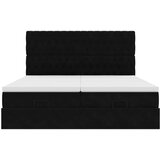 vidaXL Otomanski posteljni okvir z vzmetnicami črn 160x200 cm žamet | Shoptok.si