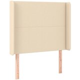 Maison Chic vzglavna omarica - nočna omarica - posteljna omarica z ušesi krem 103x16x118/128 cm blago, (21711742) Cene