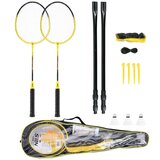  Nrz262 aluminijski / badminton set 2 rakete + 3 perjaste lopte + mreža 600x60cm + navlaka nils | shoptok.hr