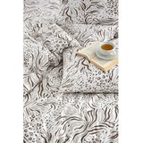 Mila Home Bela/rjava posteljnina za zakonsko posteljo/podaljšana z rjuho/4-delna 200x220 cm Floral – | Shoptok.si