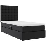  Krevet s od storage s madracem Crna 90 x 190 cm Lažna koža | shoptok.hr