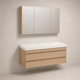 Kolpa San Naomi Set 120cm Braon (Ormarić sa umivaonikom + Ogledalo/ormarić) Cene