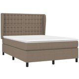  Box spring postelja z vzmetnico taupe 140x200 cm blago, (20896788) | Shoptok.si