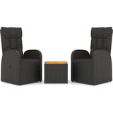 The Living Store Vrtna sedežna garnitura 3-delna poli ratan in trden les akacije - Vrtna Sedežna Garnitura, (21458354) | Shoptok.si