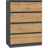 TOP E SHOP Stylish Malwa M4 Chest of Drawers in Anthracite and Artisan Oak, (21738631) | Shoptok.si