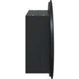  Kupaonski ormarić s okruglim ogledalom LED crni 40x40x17,5 cm | shoptok.hr