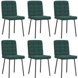 Maison Chic Jedilni stoli - Vzorci stoli 6 kosov temno zelen žamet A1386, (22031517) | Shoptok.si
