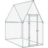  Kokošnjak srebrn 200x100x190 cm pocinkano jeklo | Shoptok.si