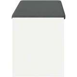  Klupa za hodnik s jastukom s policom Bijelo 100 x 38 x 46 cm | shoptok.hr
