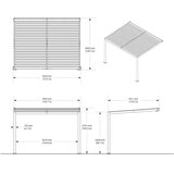  Sojag Hana 1013 | Aluminijska nadstrešnica za terasu sa žaluzinama | 3x4 m | shoptok.hr