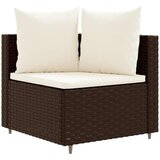  10-dijelni set vrtnih sofa od poliratana s jastucima smeđi | shoptok.hr