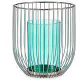  Svijećnjak Gift Decor Plava Srebrna Srebro Metal Staklo 15 x 17 x 15 cm kavez | shoptok.hr
