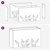  Vrtna saksija 2 kom. Bijela 80 x 30 x 49 cm Čelična vrata | shoptok.hr