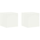  Stalak za biljke 2 pcs Bijela 40 x 40 x 40 cm Čelik - Bijela 2x (40 x 40 x 40 cm) | shoptok.hr