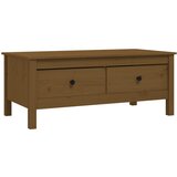 Maison Chic Klubska mizica - kavna mizica - Nizka mizica medeno rjava 100x50x40 cm trdna borovina, (21753937) Cene