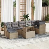 vidaXL 8-dijelni set vrtnih sofa od poliratana s jastucima bež | shoptok.hr
