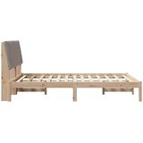  Krevetna konstrukcija Smeđa 135 x 190 cm Čvrsto borovo drvo | shoptok.hr
