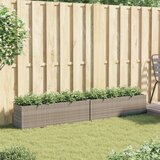  Vrtne sadilice s 3 posude 2 kom siva 105x30x32 cm od poliratana | shoptok.hr