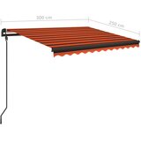  Automatska tenda na uvlačenje 3 x 2 5 m narančasto-smeđa | shoptok.hr