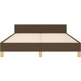  Okvir za krevet s uzglavljem tamnosmeđi 140x190 cm od tkanine | shoptok.hr