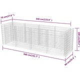  Gabionska sadilica čelična 360 x 90 x 100 cm | shoptok.hr
