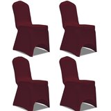  Rastezljiva navlaka za stolice 4 kom Bordo boja | shoptok.hr