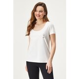 Pieces Bombažna majica Rosé | Shoptok.si